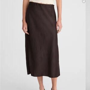 Elegant Brown Midi Skirt